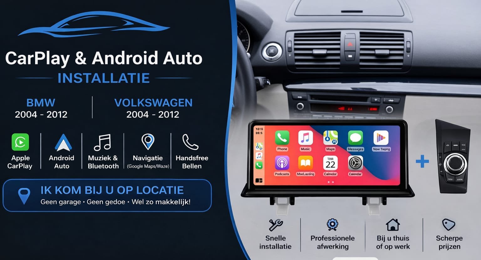 Carplay radio installatie, Ophalen, Nieuw