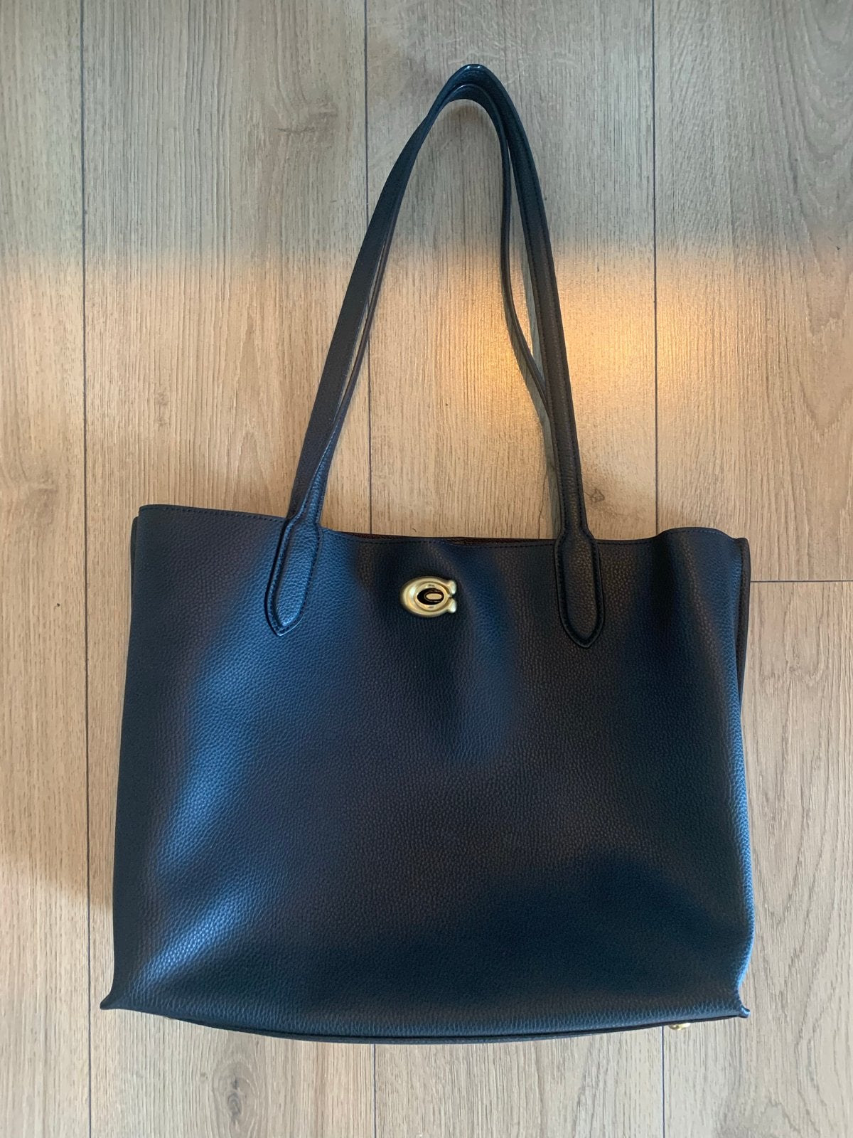 Coach Shopper Tas Zwart Leer - Zo goed als nieuw, Ophalen of Verzenden, Zo goed als nieuw, Zwart, Shopper