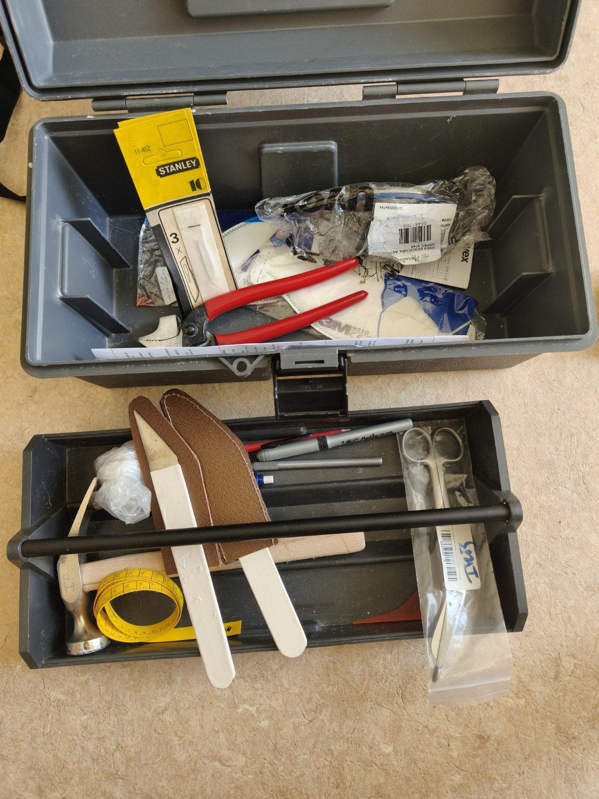 Gereedschapskoffer met inhoud: schoenmakersgereedschap, Doe-het-zelf en Verbouw, Gereedschap | Handgereedschap, Ophalen of Verzenden