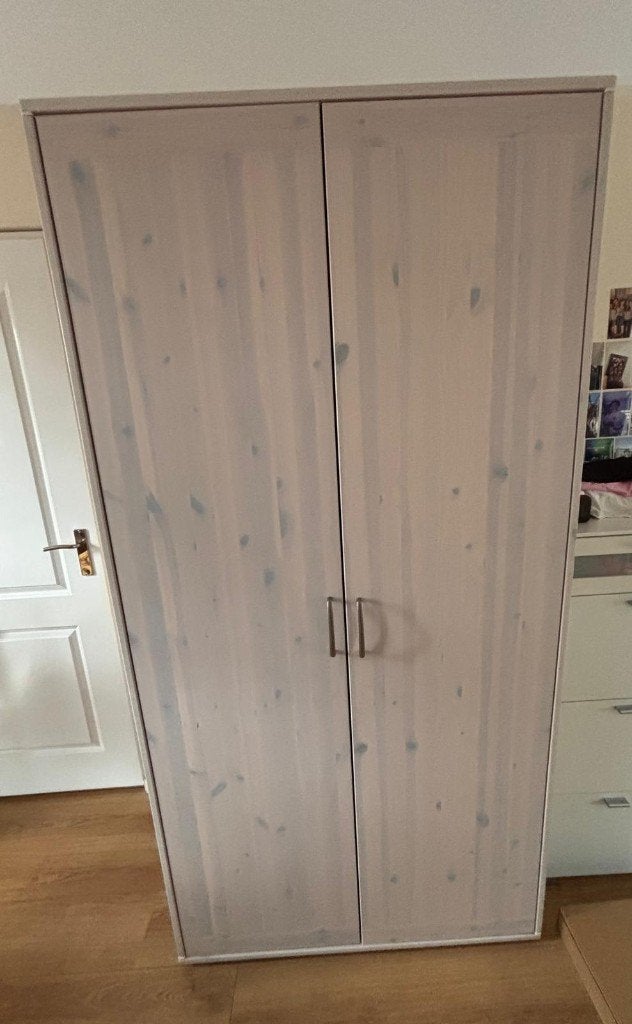 FLEXA Kledingkast + onderschuifbed, Ophalen, Met deur(en), Gebruikt, 100 tot 150 cm