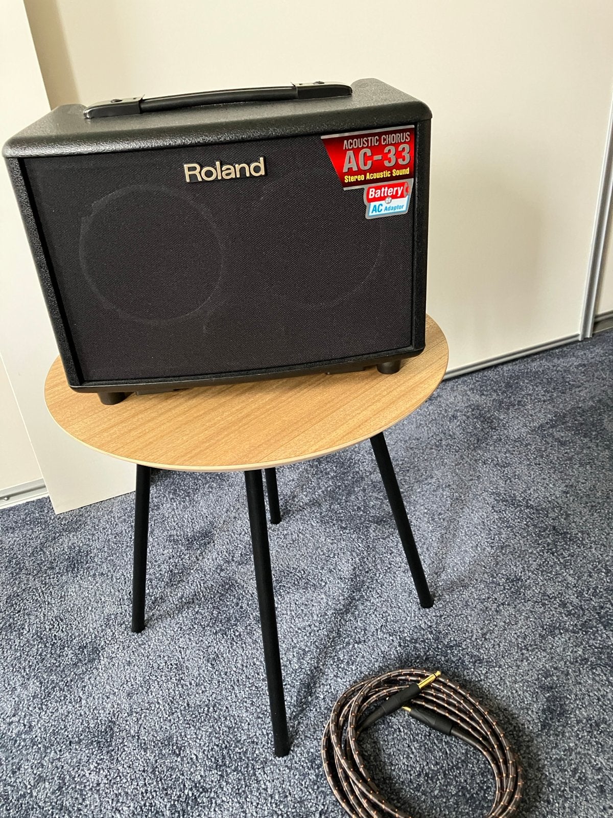 Roland AC-33 Akoestische Gitaarversterker, Ophalen of Verzenden, Zo goed als nieuw, Gitaar, Minder dan 50 watt