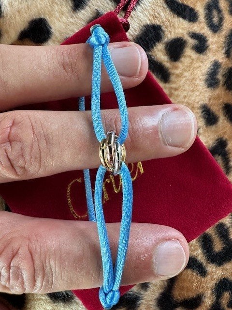 Trinity armband baby blauw "diverse kleuren", Verzenden, Nieuw, Blauw, Staal