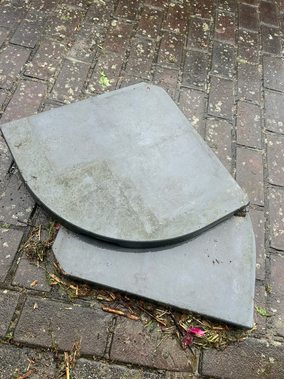 2x tegel voor parasol steen, Tuin en Terras, Parasols, Ophalen, Zo goed als nieuw, Minder dan 1 meter, Parasolvoet
