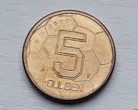 munten Nederland 5 gulden EK 2000, Ophalen of Verzenden, Koningin Beatrix, 5 gulden