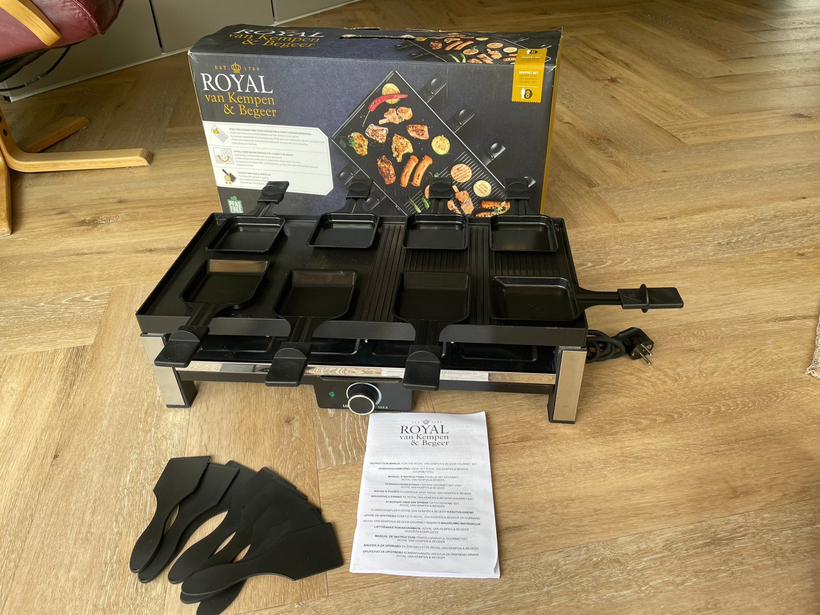 Gourmetstel ROYAL van Kempen & Begeer | 8 pers, Witgoed en Apparatuur, Gourmetstellen, Ophalen of Verzenden, Zo goed als nieuw