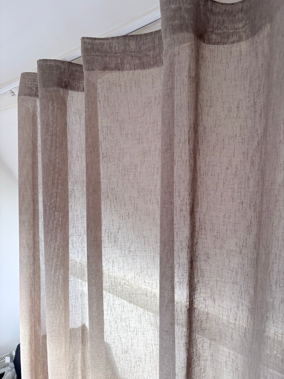 8322  gordijnen 155 x 260 cm hg  Corsica linnen look beige, Overige materialen, Overige merken, Beige, Nieuw