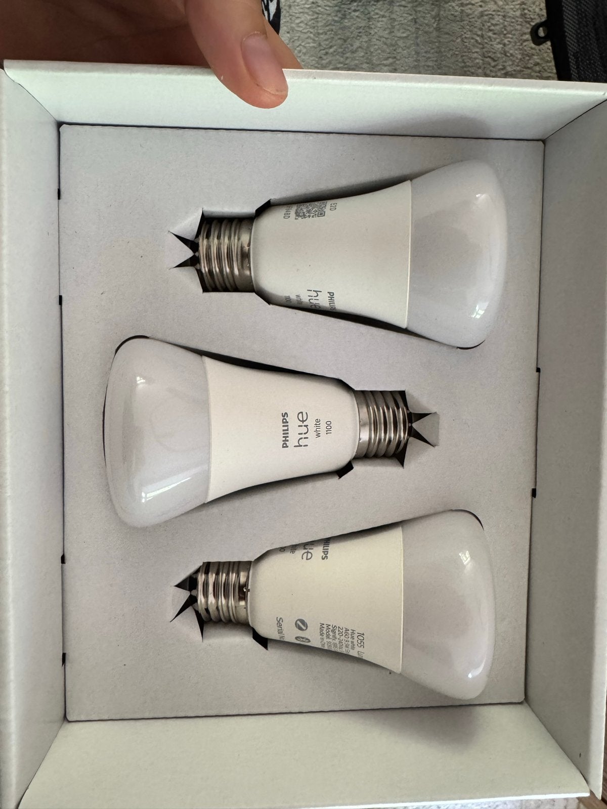 3 Philips Hue White LED Lampen E27 1100 Lumen, Led-lamp, 60 watt of meer, Nieuw, E27 (groot)