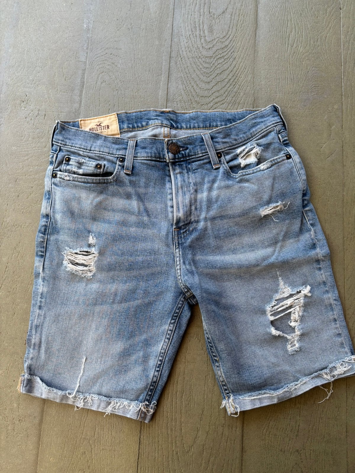 Korte spijkerbroek Hollister, maat 32, Kleding | Heren, Verzenden, Zo goed als nieuw, Blauw, W32 (confectie 46) of kleiner
