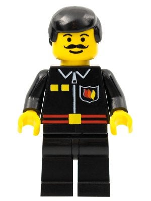 LEGO City firec023 Fire - Flame Badge and 2 Buttons, Black, Lego, Ophalen of Verzenden, Minifiguur, City
