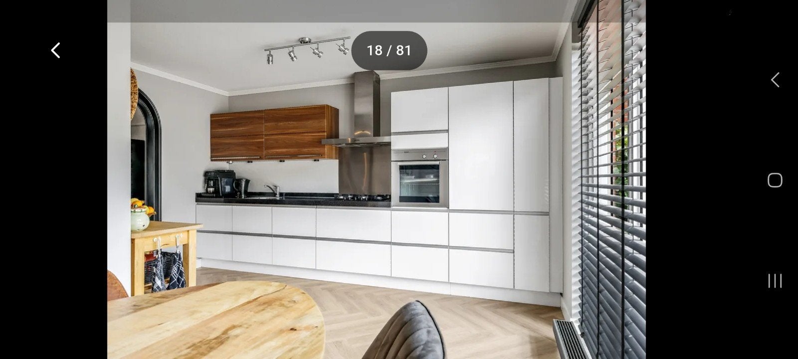 Witte hoogglans keuken met granieten blad  incl. apparatuur, Ophalen, Gebruikt, Wit, Hoekkeuken