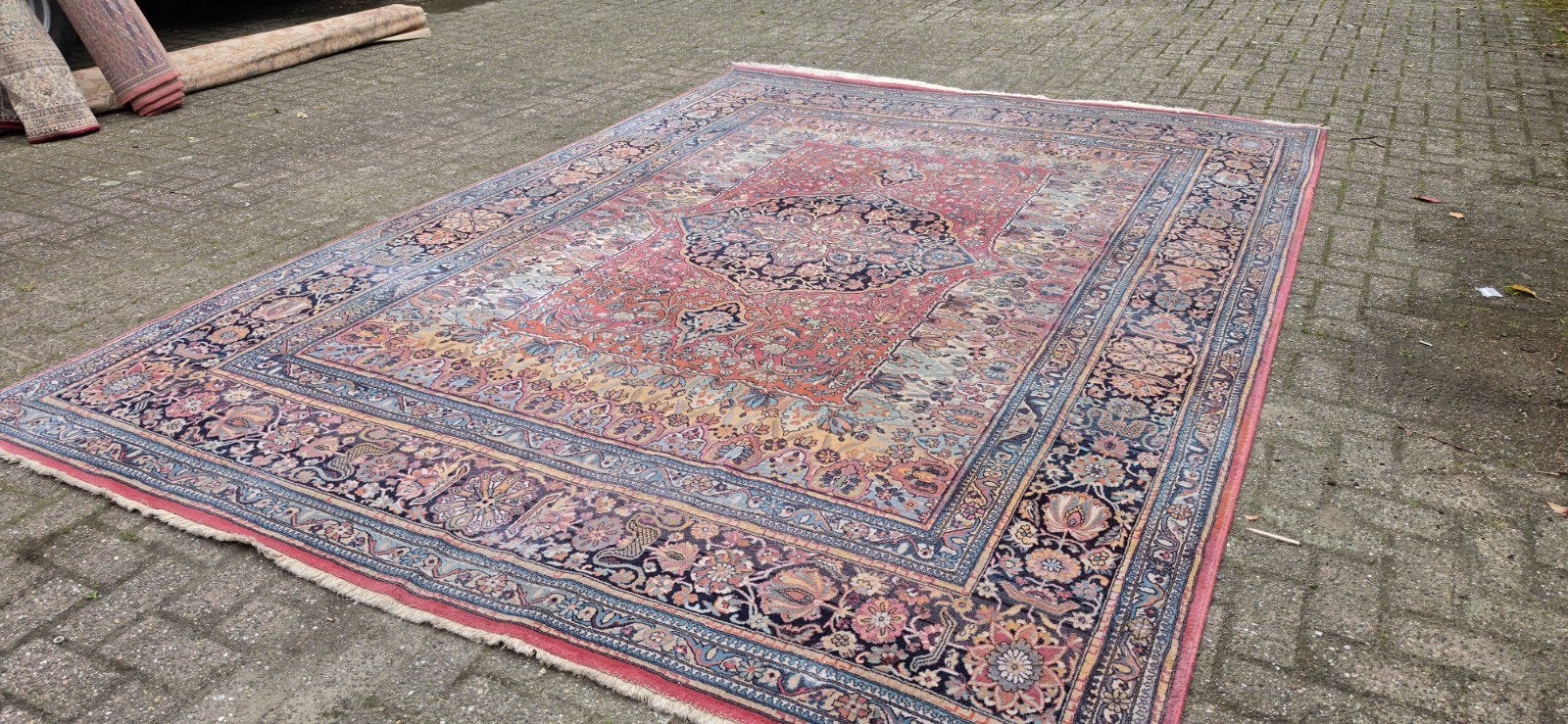 Prachtig mega groot XXL vintage oud roze Perzisch tapijt!, Huis en Inrichting, Stoffering | Tapijten en Kleden, Perzisch, 200 cm of meer