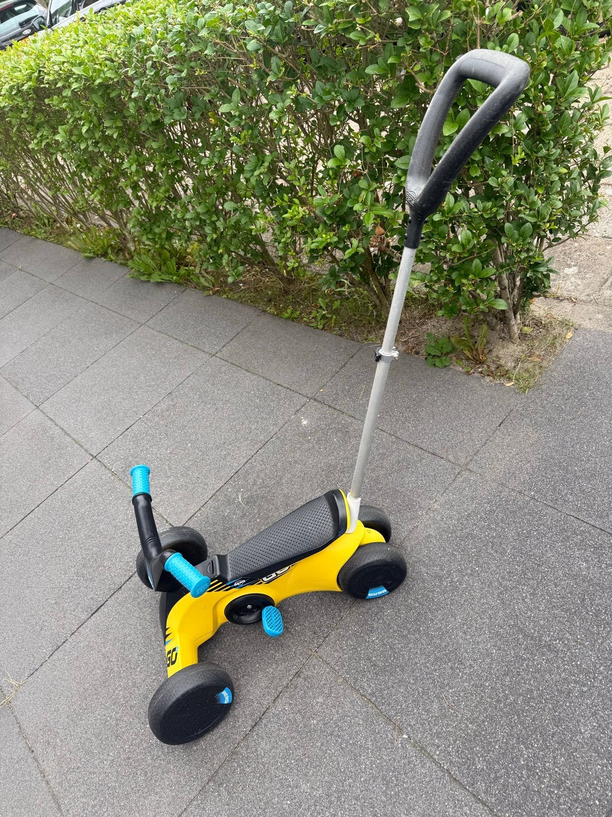 Berg Go² Loopfiets/Loopauto Geel met Duwstang, Ophalen, Gebruikt, Loopfiets
