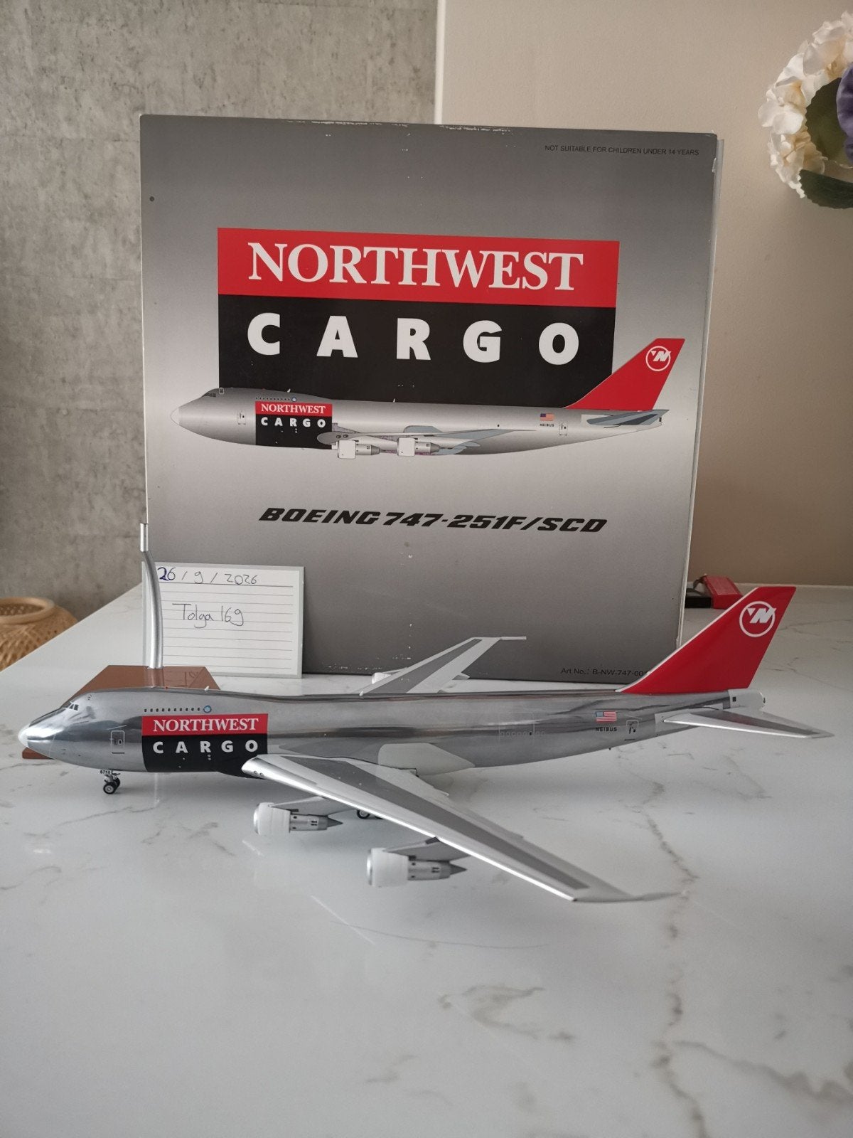 KLM/Northwest Cargo B747-251F Inflight200 1:200 N618US, Overige merken, 1:200 of kleiner, Nieuw, Ophalen of Verzenden