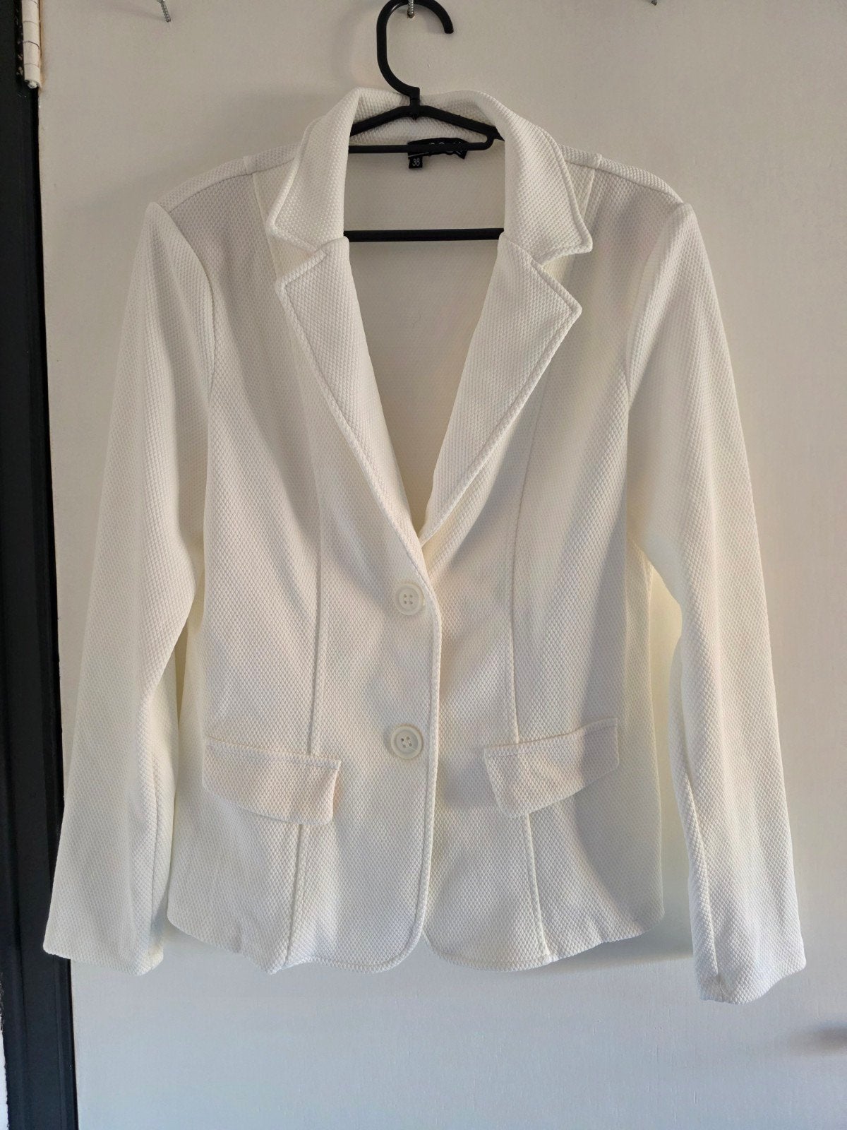 Witte blazer Norah met textuur, maat M, Kleding | Dames, Maat 38/40 (M), Wit, Ophalen of Verzenden, Zo goed als nieuw