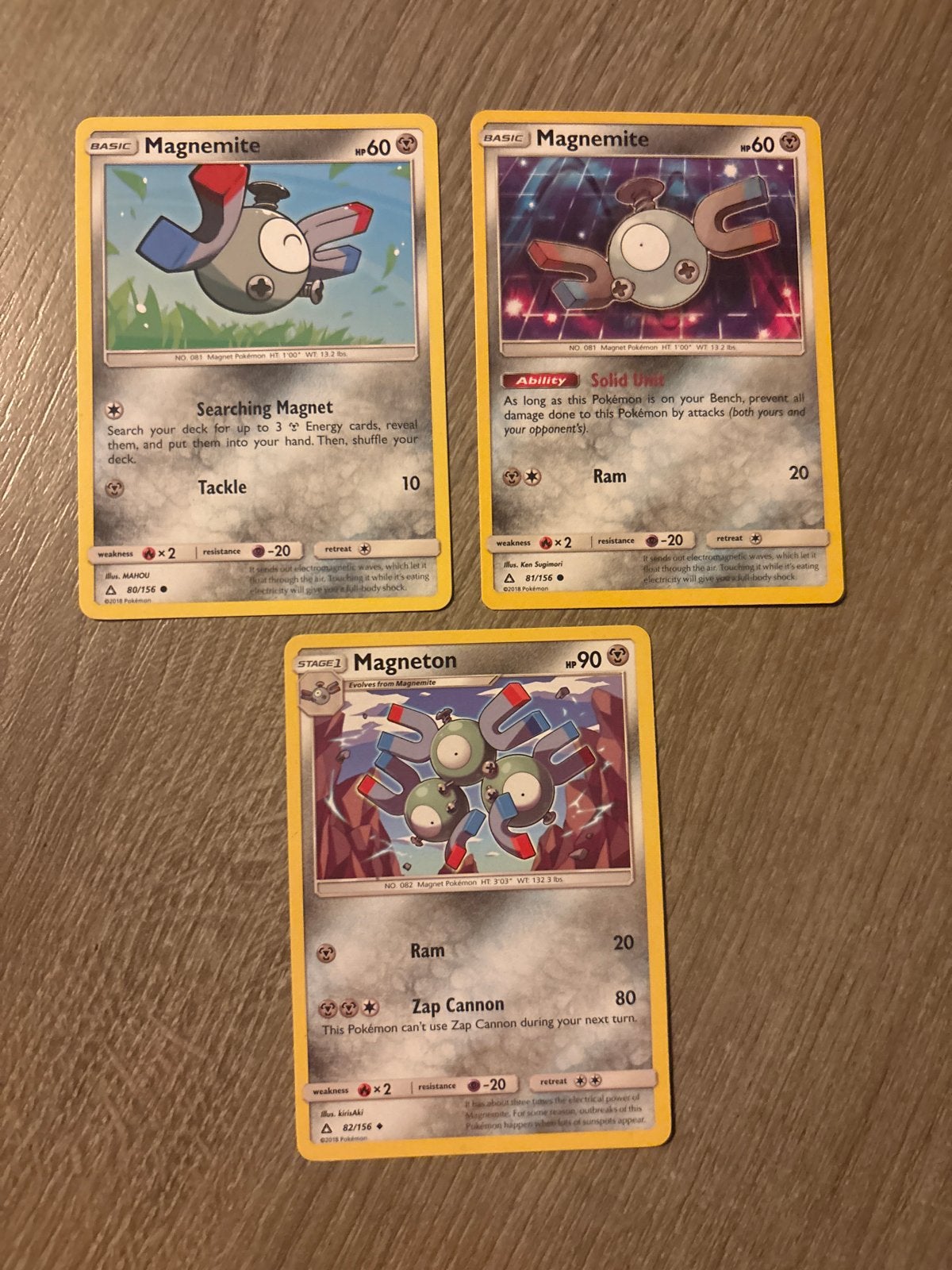 Ultra Prism - Pokémon kaarten: Magnemite en Magneton, Ophalen of Verzenden, Gebruikt, Meerdere kaarten
