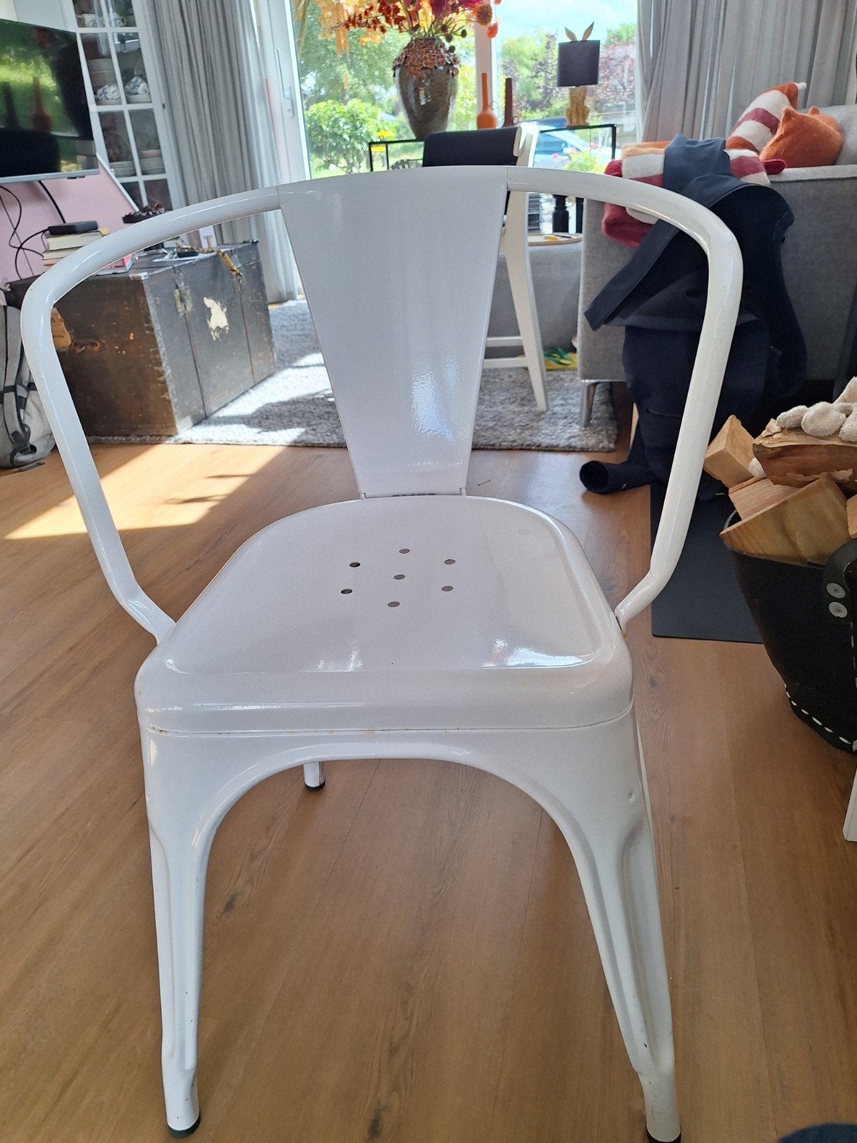 tolix eettafelstoelen wit, Ophalen, Zo goed als nieuw, Wit