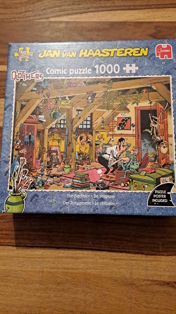 Jan van Haasteren puzzel Oldtimers 1000 stukjes compleet, Ophalen of Verzenden, 500 t/m 1500 stukjes, Zo goed als nieuw, Legpuzzel
