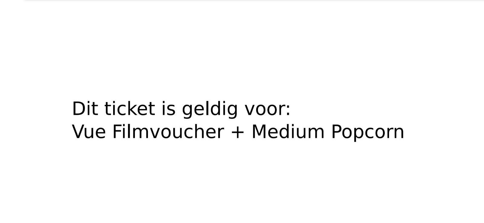 3 VUE tickets incl medium popcorn!