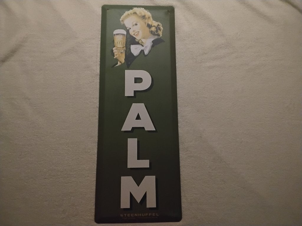 Palm Steenhuffel Belgian Beer sign, Ophalen of Verzenden, Zo goed als nieuw, Reclamebord, Plaat of Schild, Palm