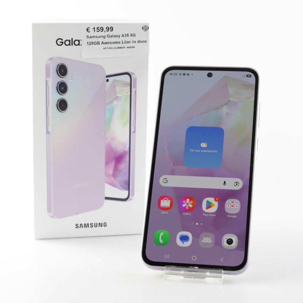 Samsung Galaxy A35 5G 128GB Awesome Lilac in doos, Samsung, Zo goed als nieuw, Support@Samsung.com, 129, Samsung-ro, Yeongtong-gu
Suwon-si, Gyeonggi-do 16677
South Korea