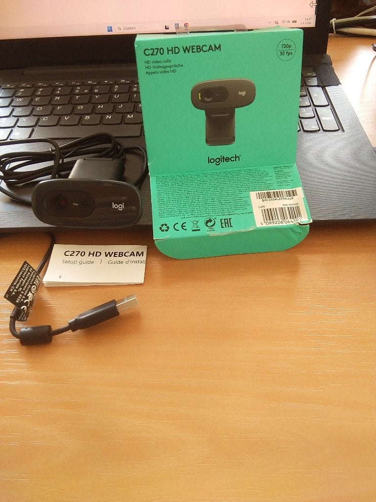 Logitech C270 webcam, Gebruikt, Ophalen of Verzenden, ChromeOS, Logitech Logi