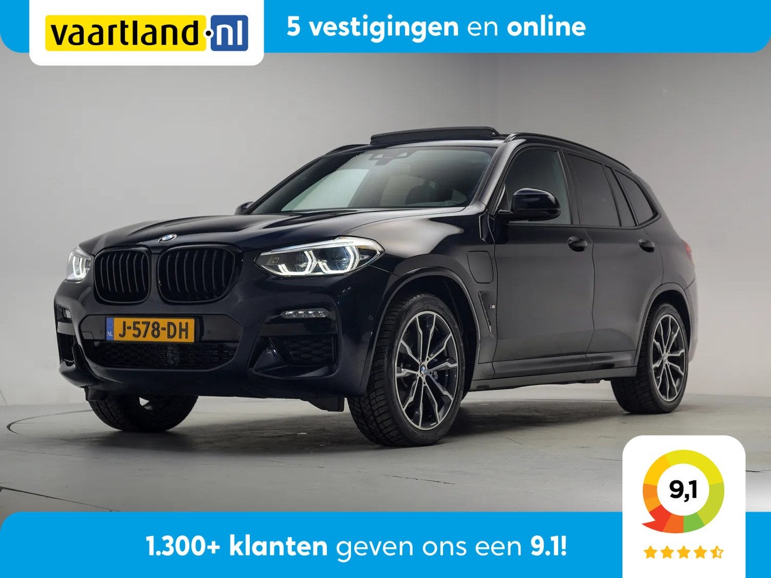 BMW X3 xDrive30e M Sport Edition Aut. [ Panorama Harman/Kard, Auto's, Automaat, 1998 cc, Gebruikt, Zwart