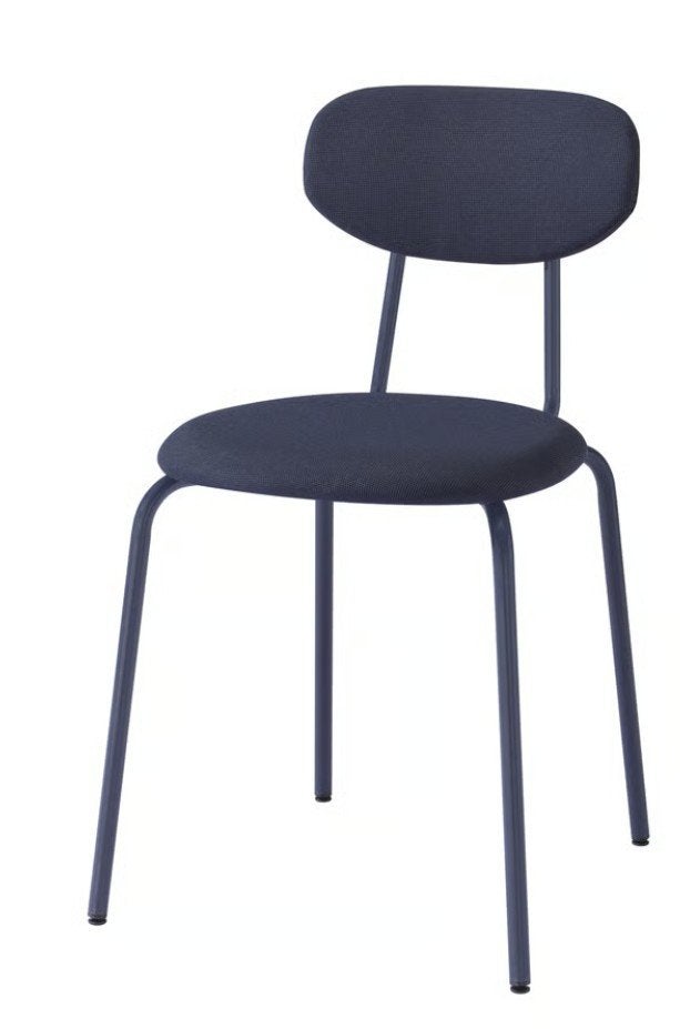 SANDSBERG Eetkamerstoel, donkerblauw - Nieuw in doos, Ophalen, Blauw, Nieuw, Metaal