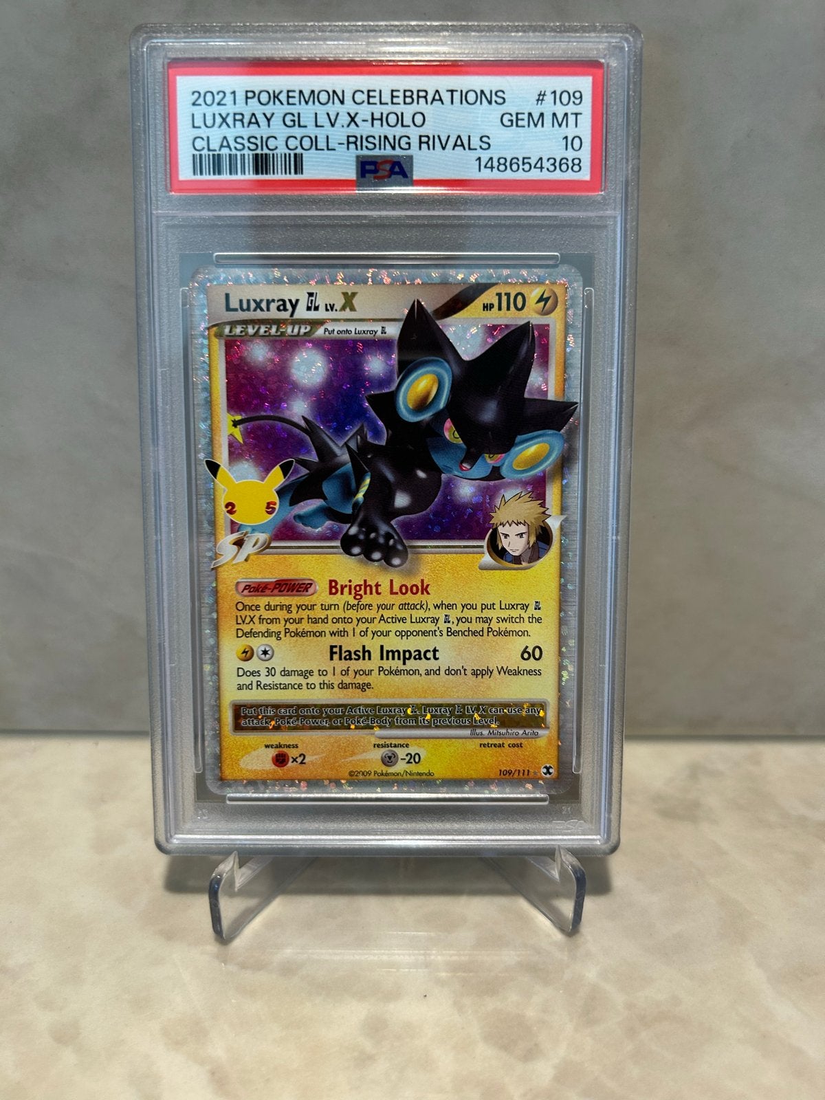 Luxray GL LV.X Holo PSA 10 Gem Mint Pokémon Kaart, Ophalen of Verzenden, Nieuw, Losse kaart, Foil