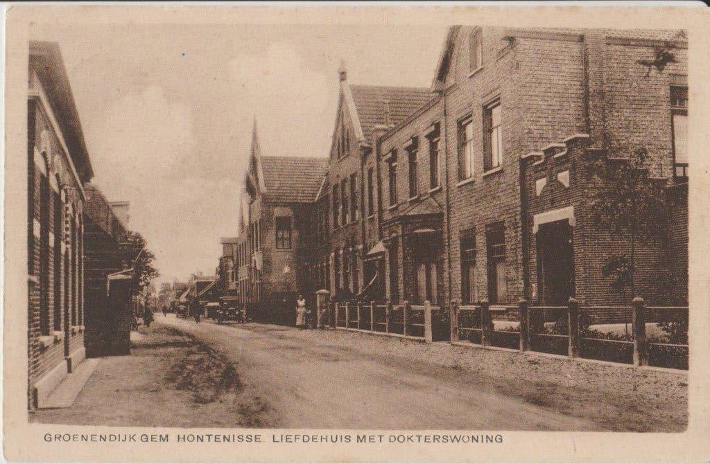 1931 groenendijk hontenisse liefdehuis dokterswoning, Ophalen of Verzenden, Voor 1920, Gelopen, Zeeland