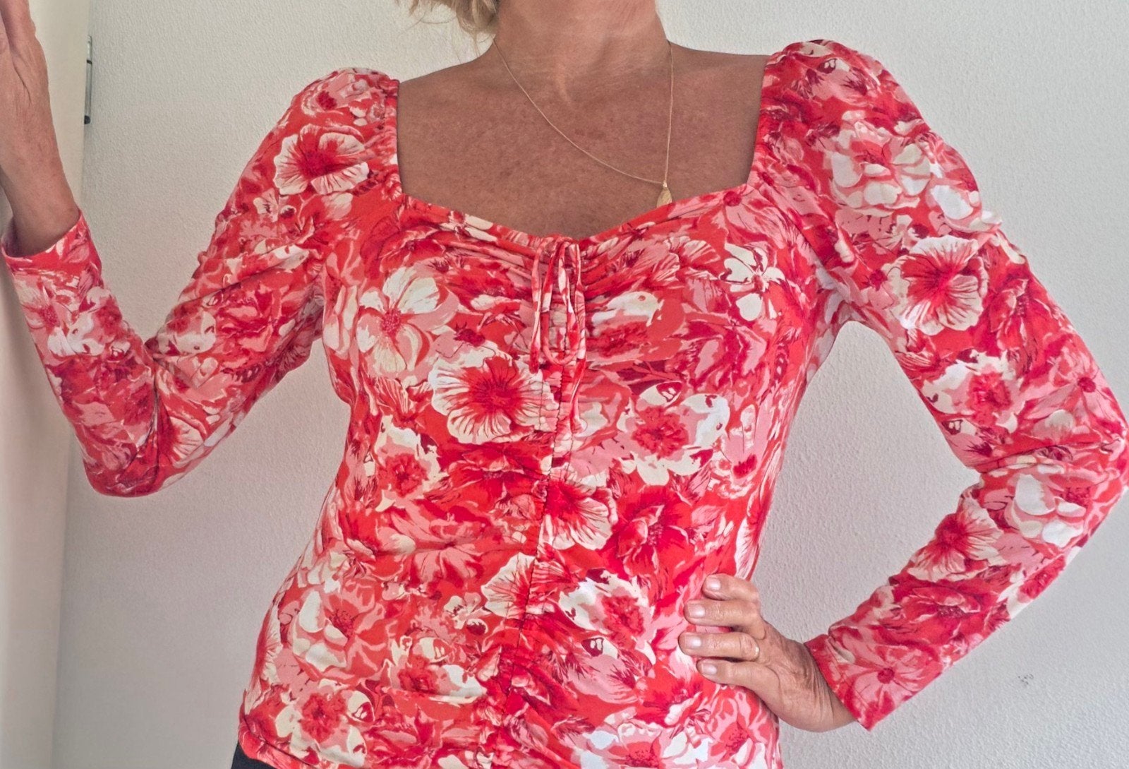 Bodyflirt Boutique Bloemenprint Top Maat M/l, Maat 38/40 (M), Meerkleurig, Ophalen of Verzenden, Zo goed als nieuw