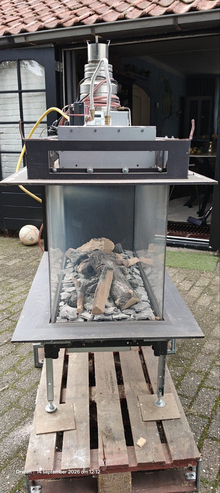 Kalfire Gashaard GP85-50R met afstandsbediening, Ophalen, Gebruikt, Inbouwhaard, Gashaard