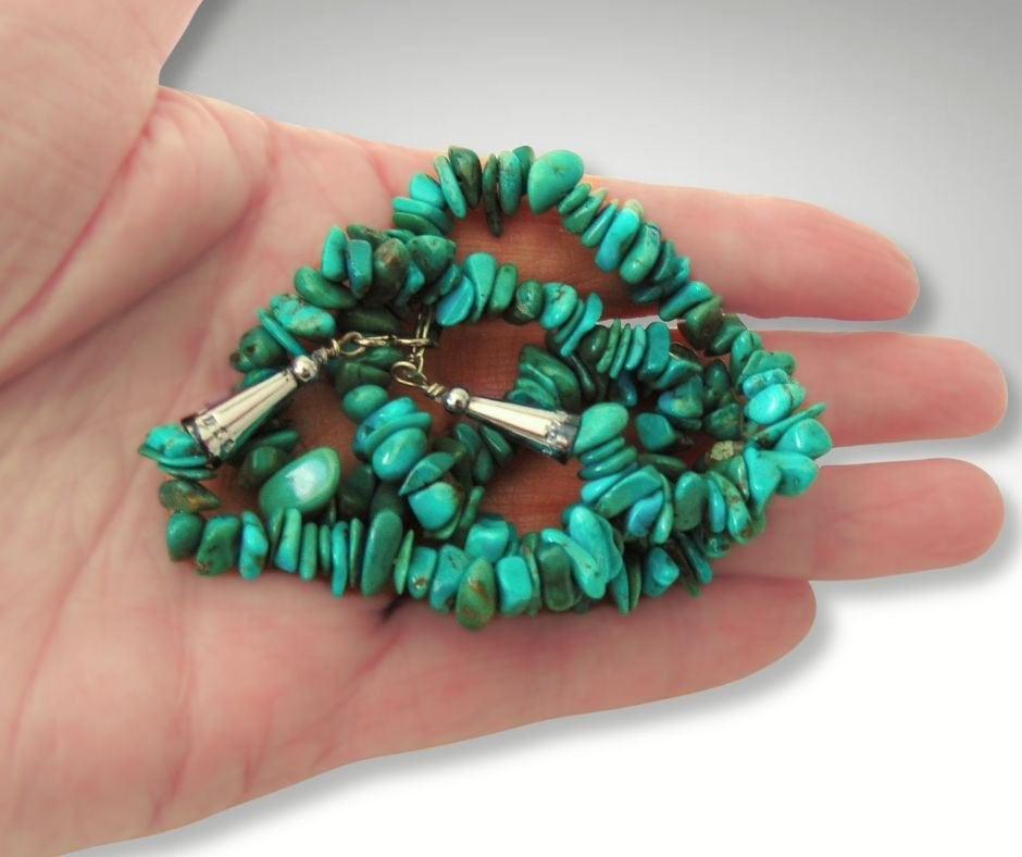 NAVAJO turquoise nugget ketting!