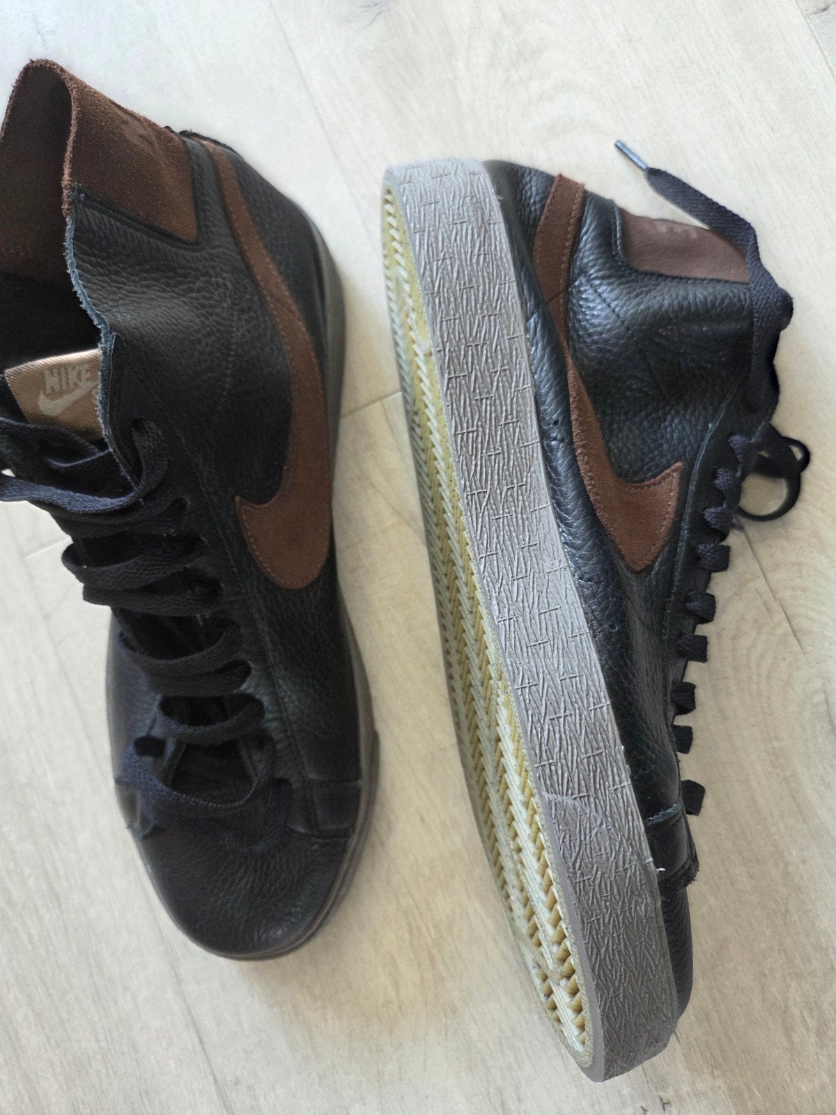 Nike Blazer SB Zoom Mid Heren Sneakers - Zwart/Bruin, Ophalen of Verzenden