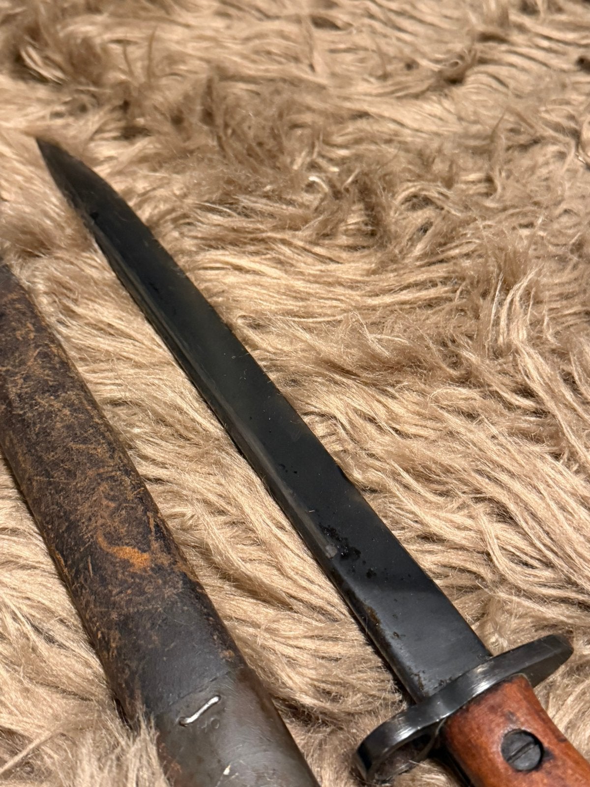 Originele WO2 Brits-Indiase No. 1 Mk II Bajonet – Met Schede, Ophalen of Verzenden, Engeland, Mes of Dolk
