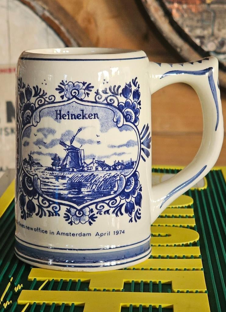 Heineken JAL Airlines Bierpul 1974 - Nieuw Kantoor Opening, Ophalen of Verzenden