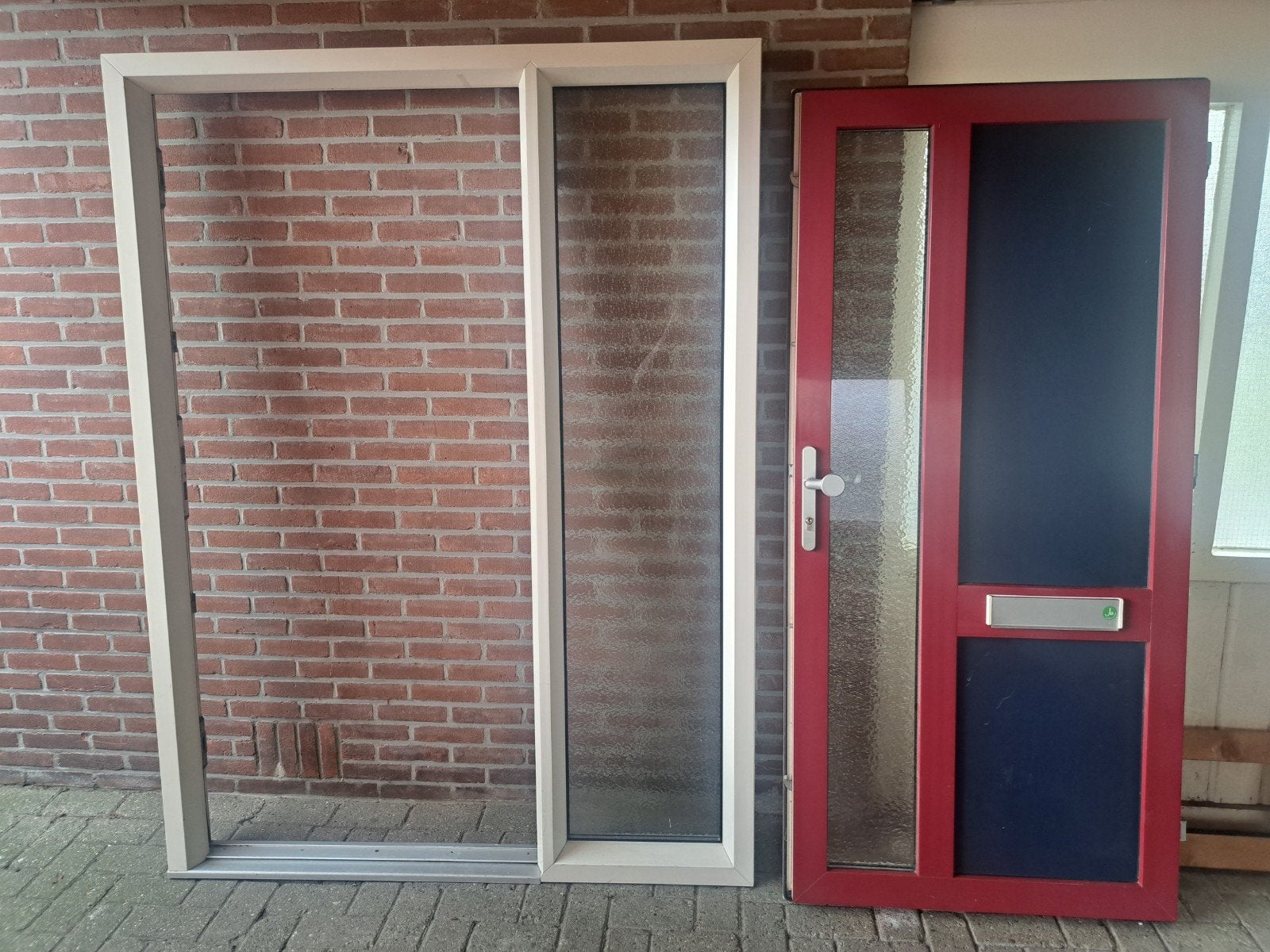 Gebruikte Buitendeur met Kozijn en Glas, Ophalen, Gebruikt, 200 tot 215 cm, Glas