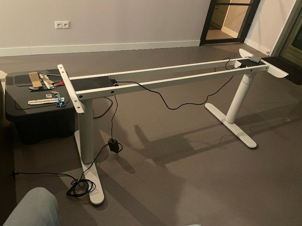 Ikea zit sta bureau frame, Ophalen, 160 cm, Gebruikt, Metaal