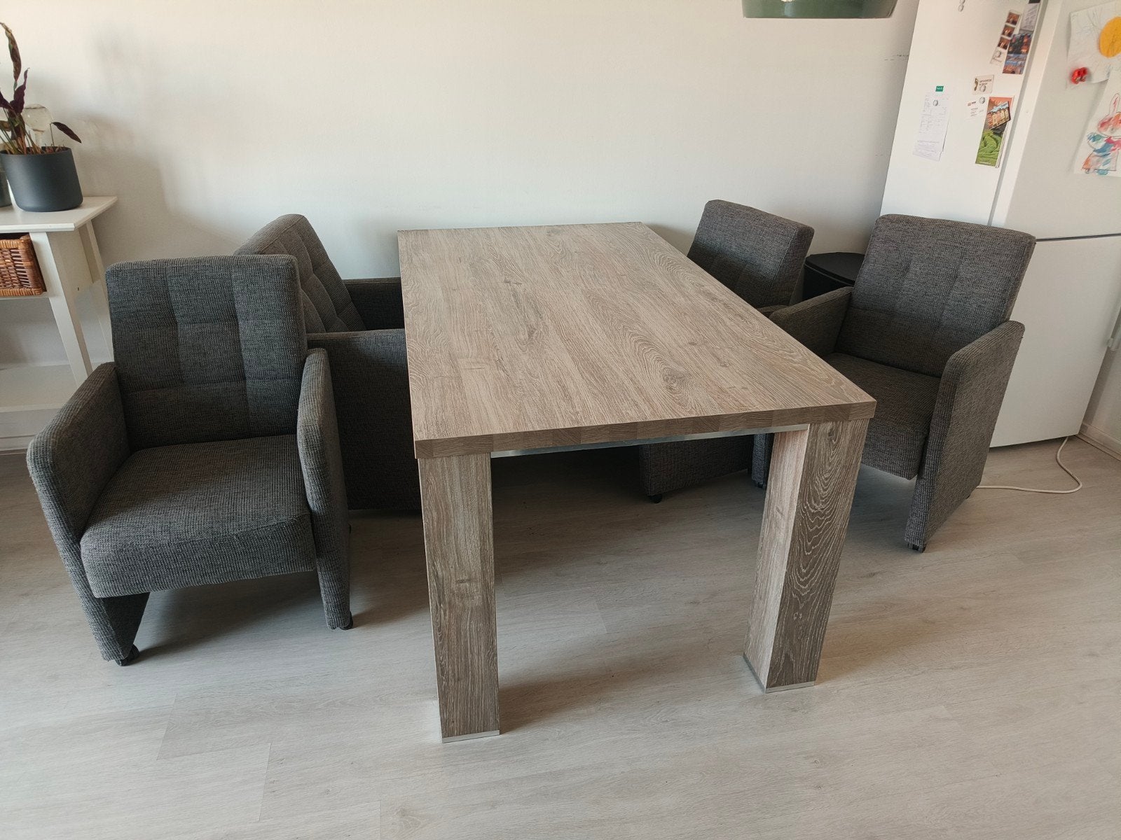 Complete eet-/woonkamer meubelset, Ophalen, Zo goed als nieuw, 75 tot 100 cm, Hout