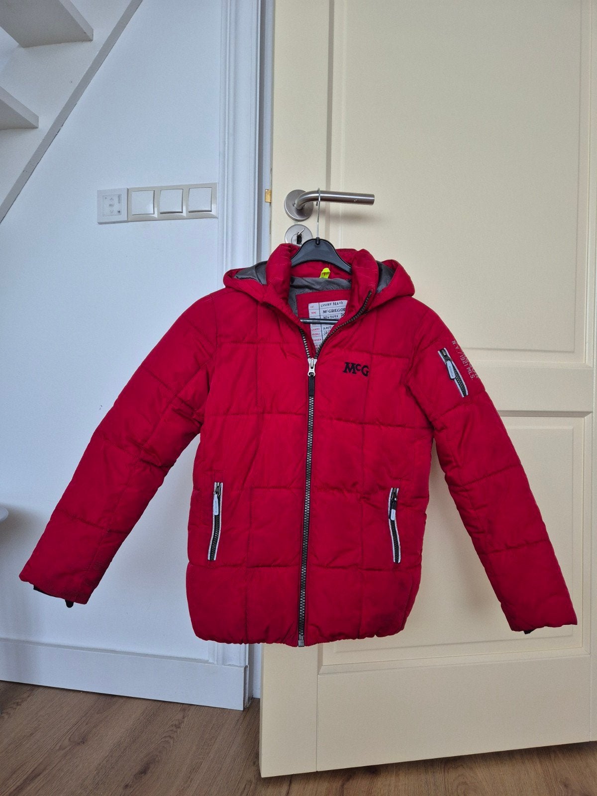 McGregor winterjas rood jongens maat 152 (11-12 jaar) warm, McGregor, Ophalen of Verzenden, Zo goed als nieuw, Jongen