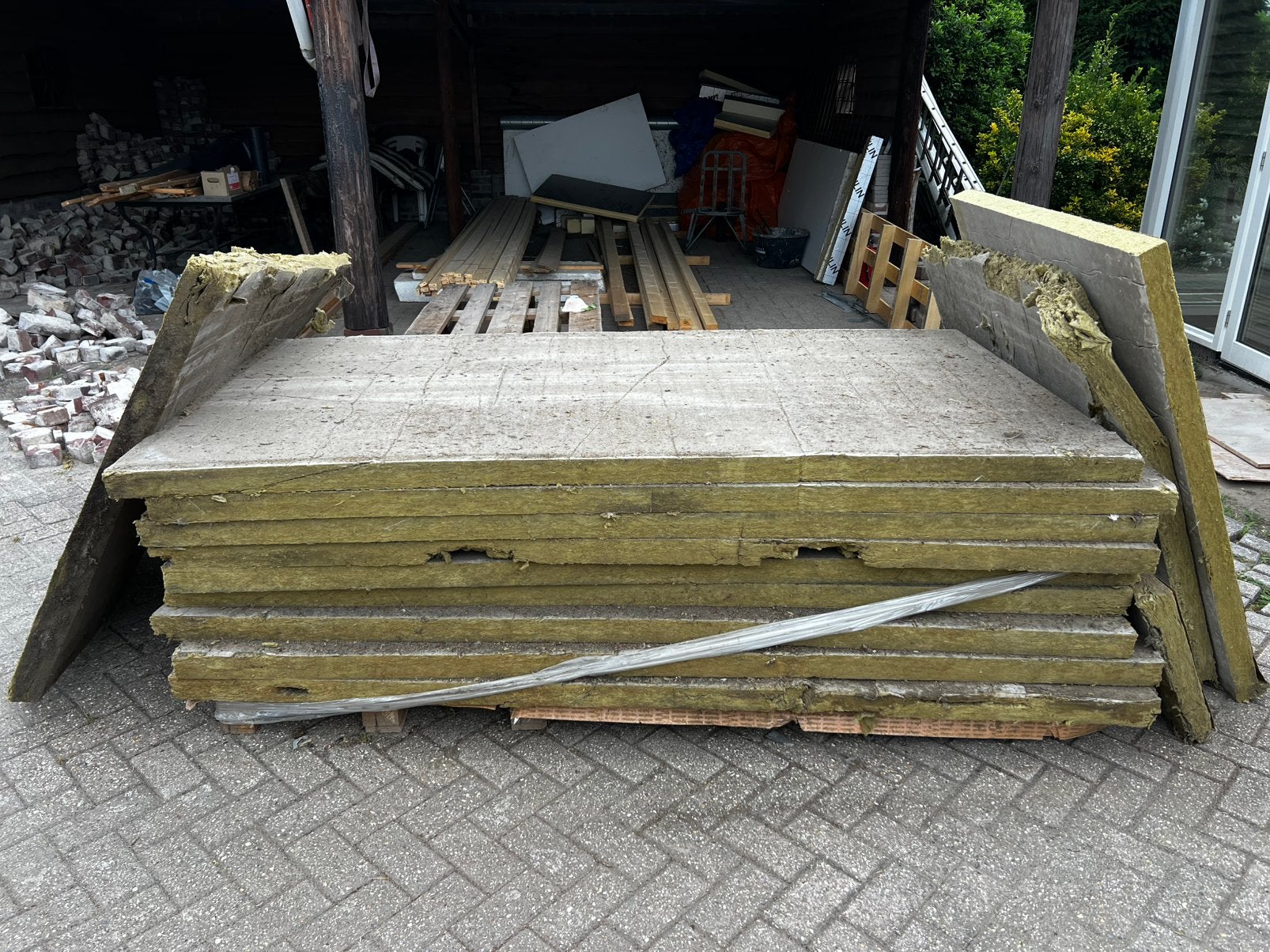 Steenwol Isolatieplaten 2300x1200x65 mm, Ophalen, 4 tot 8 cm, Steenwol, Zo goed als nieuw