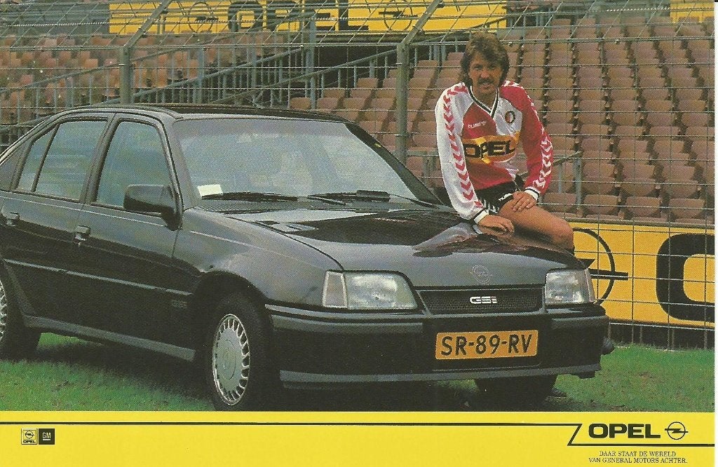 1988-1989 fotokaart Opel Ben Wijnstekers Feyenoord, Verzenden, Zo goed als nieuw, Feyenoord, Spelerskaart