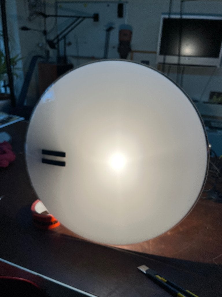 Oluce Wandlamp Italiaans Design Vintage, Ophalen, Gebruikt, E27 (groot), Glas