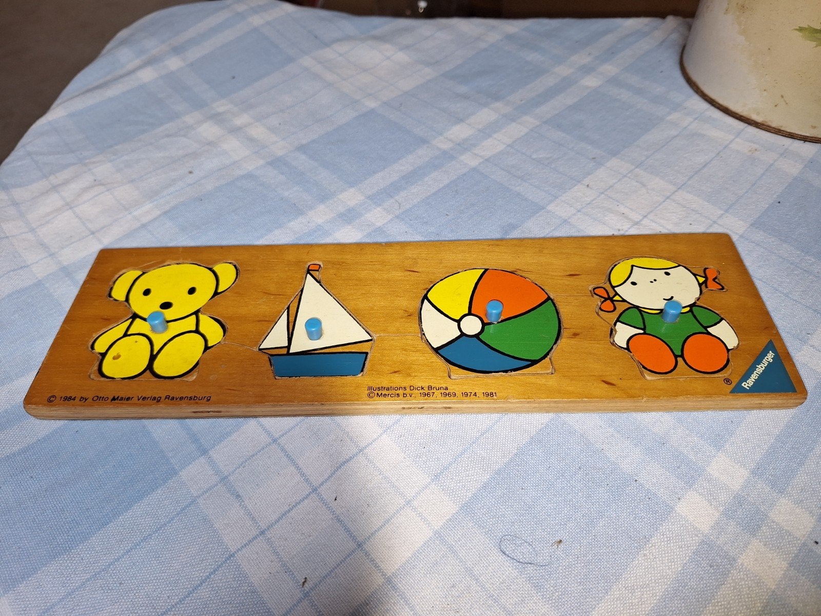 Vintage houten puzzel van Dick Bruna, Ophalen, Minder dan 10 stukjes, Gebruikt, Van hout