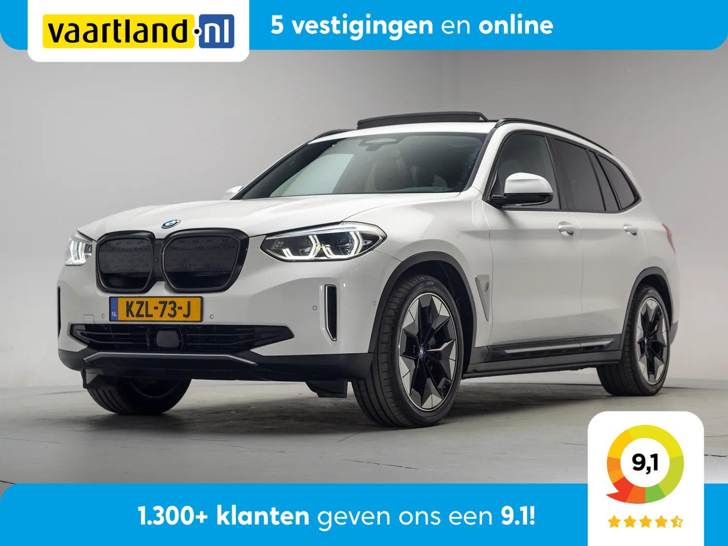 BMW iX3 High Executive 80 kWh Aut. [ Panoramadak Adapt.cruis, Automaat, 0 cilinders, Gebruikt, 750 kg