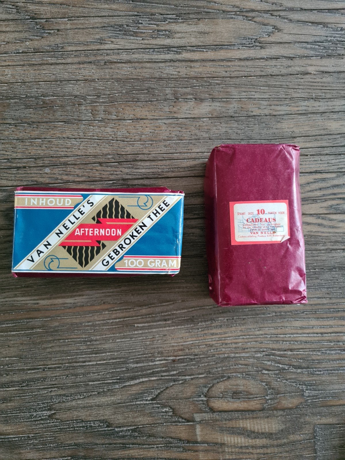 Vintage pakjes Van Nelle thee. Voor de verzamelaar., Ophalen of Verzenden, Theezakje(s), Vol