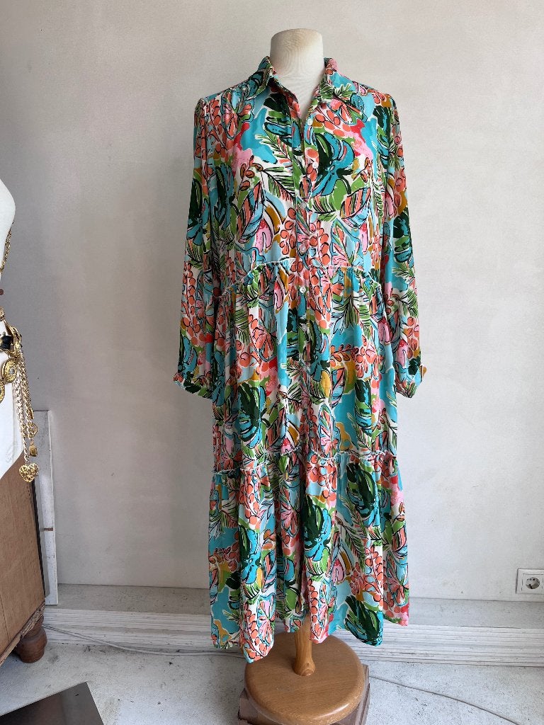 Bohemain soul jurk ibiza strand, Overige kleuren, Verzenden, Zo goed als nieuw, Onder de knie