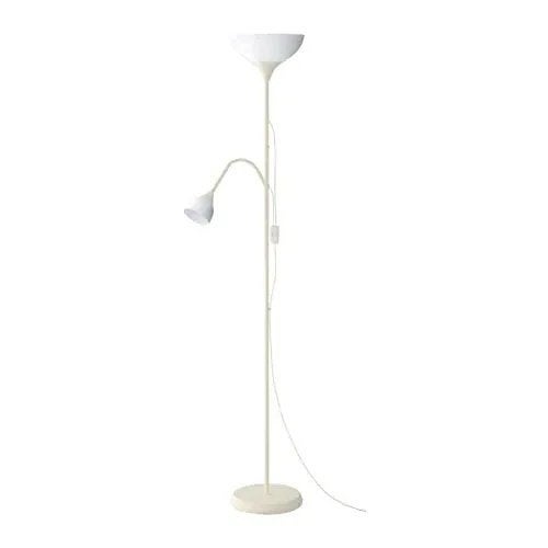 Witte IKEA vloerlamp met leeslamp - zo goed als nieuw, Huis en Inrichting, Lampen | Vloerlampen, Ophalen of Verzenden, Zo goed als nieuw