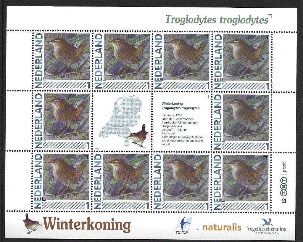 Vel persoonlijke zegels, vogels Winterkoning, postfris, Ophalen of Verzenden, Postfris
