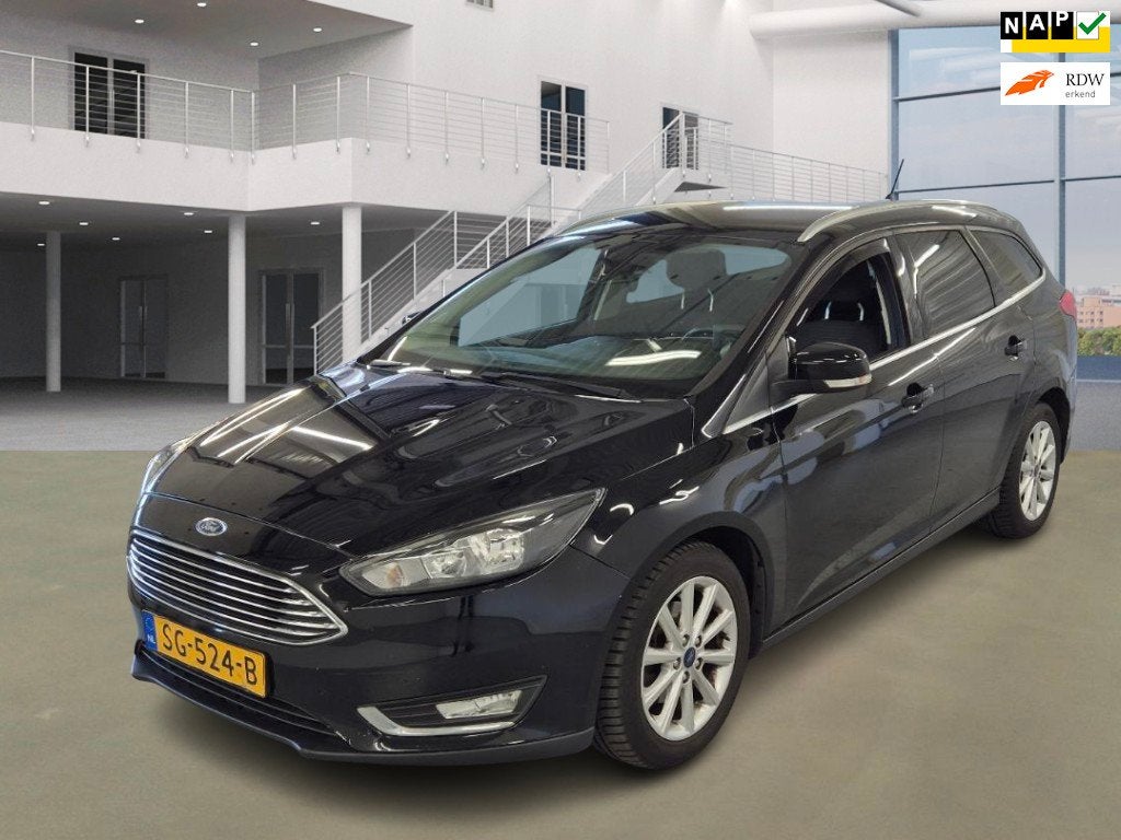 Ford Focus Wagon 1.0 Titanium, Auto's, 101 pk, Gebruikt, Euro 6, Zwart