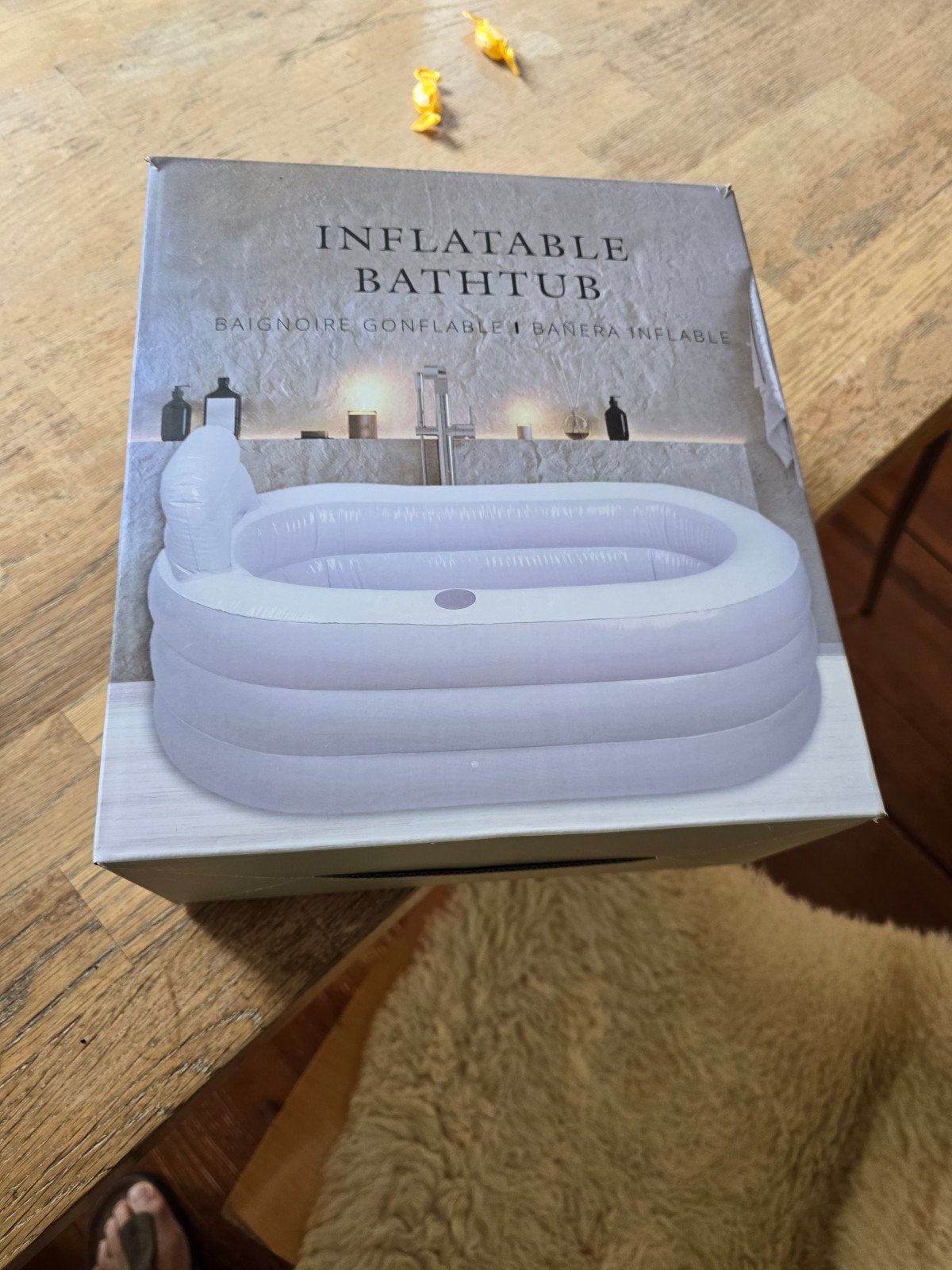 Opblaasbaar ligbad - Nieuw in doos, Ophalen of Verzenden, Nieuw, Met bad